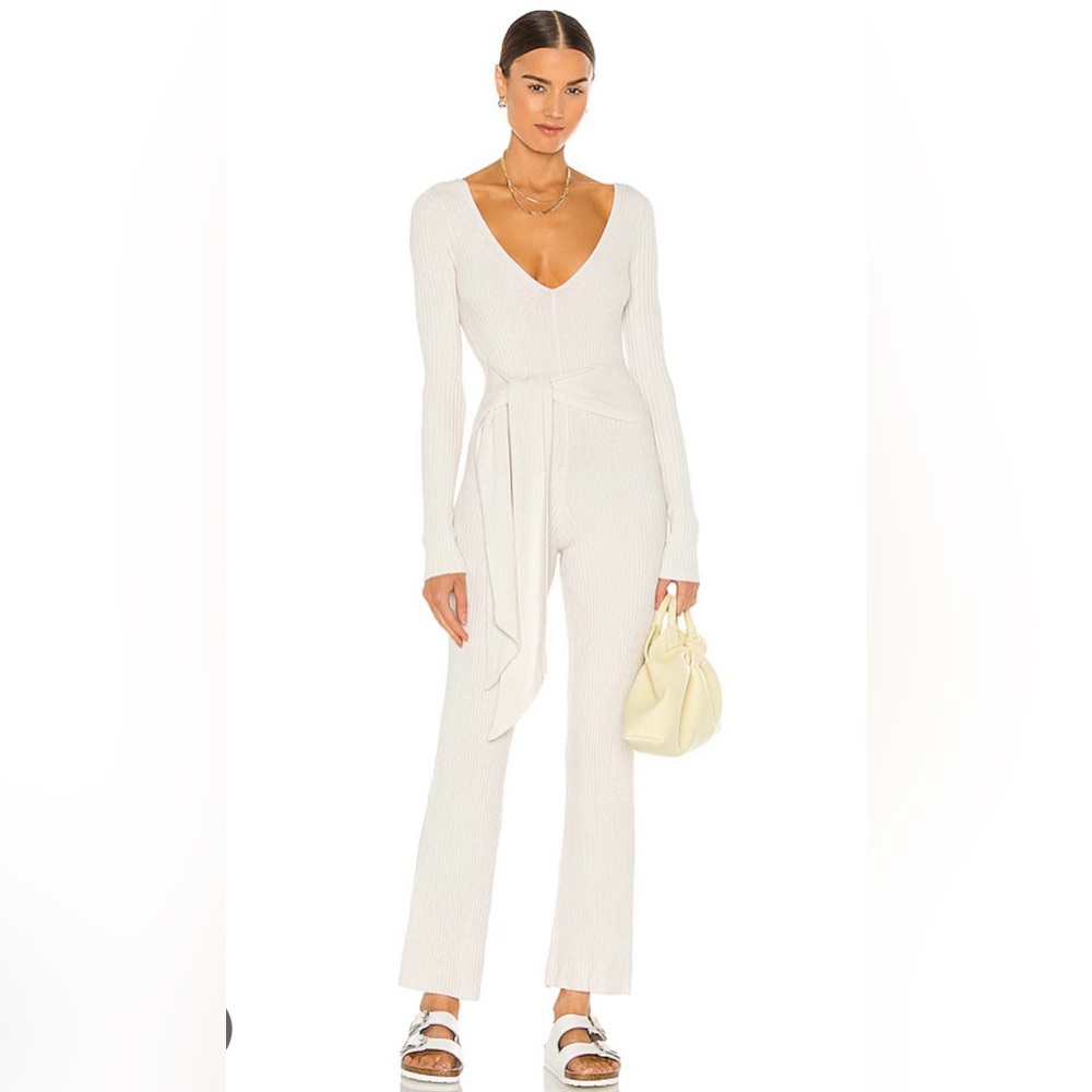 REVOLVE Weekend Stories Wrap Jumpsuit in Ivory size XS